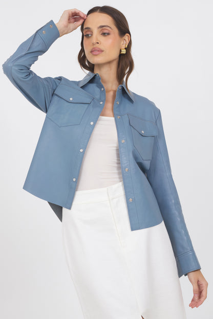 Rowan Vintage Leather Jacket Ocean