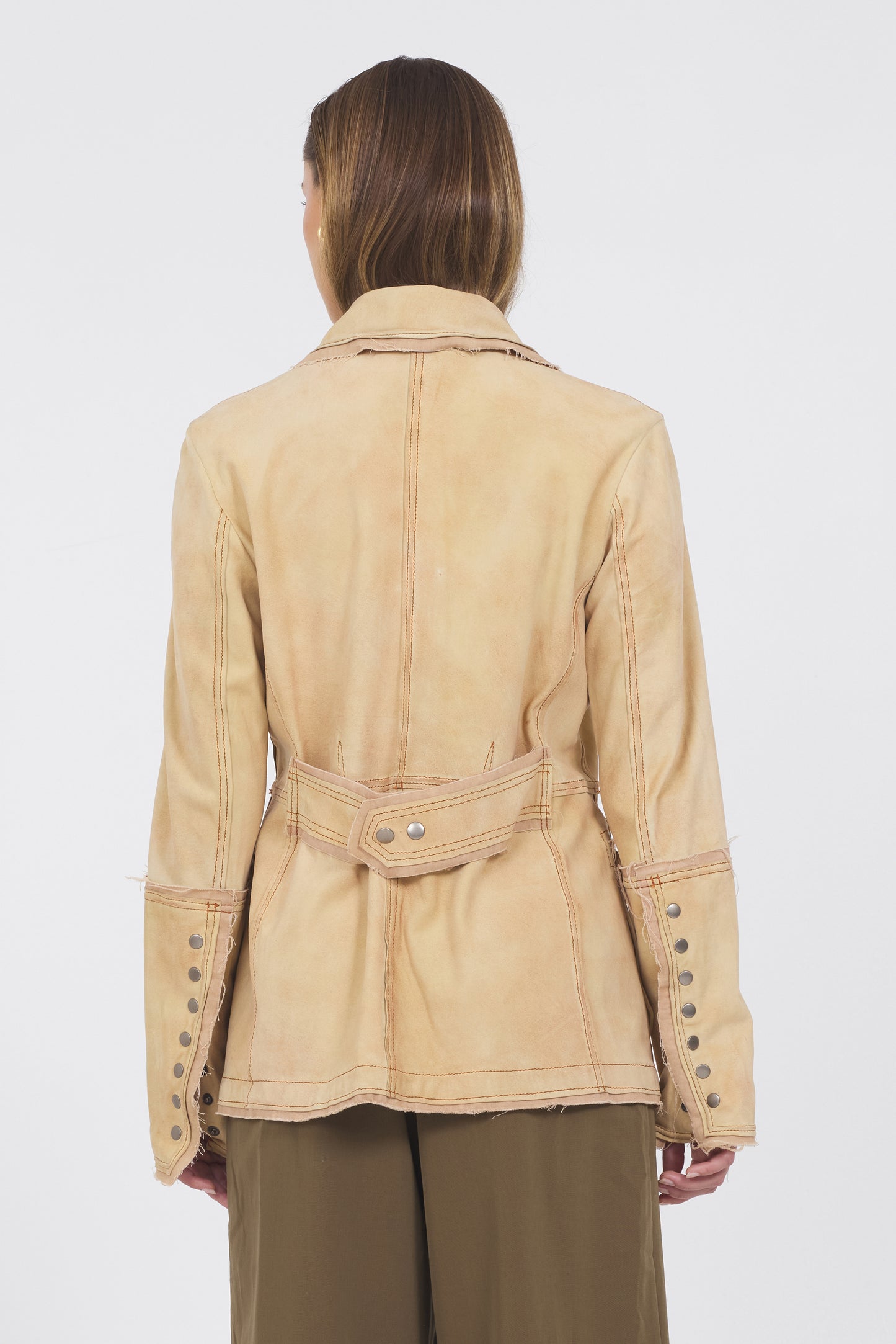 Meryl Waxed Suede Jacket Chamois