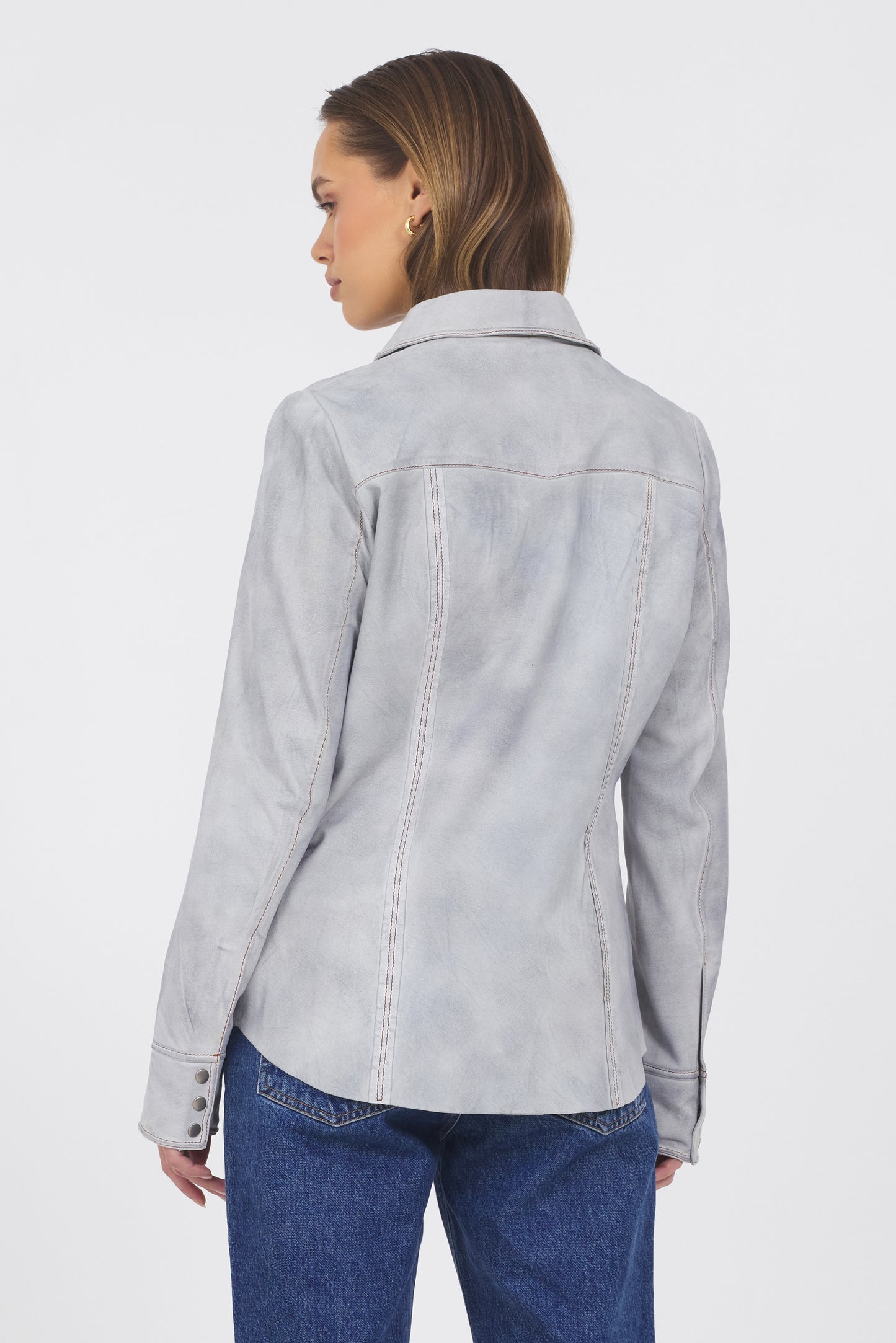 Robin Waxed Suede Jacket Cloud