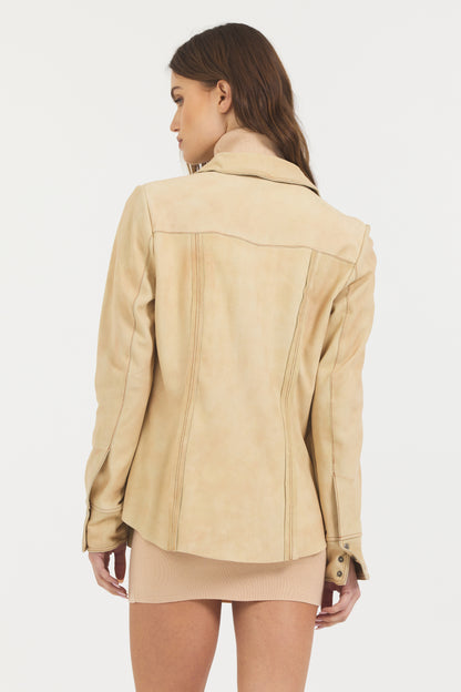 Robin Waxed Suede Jacket Chamois