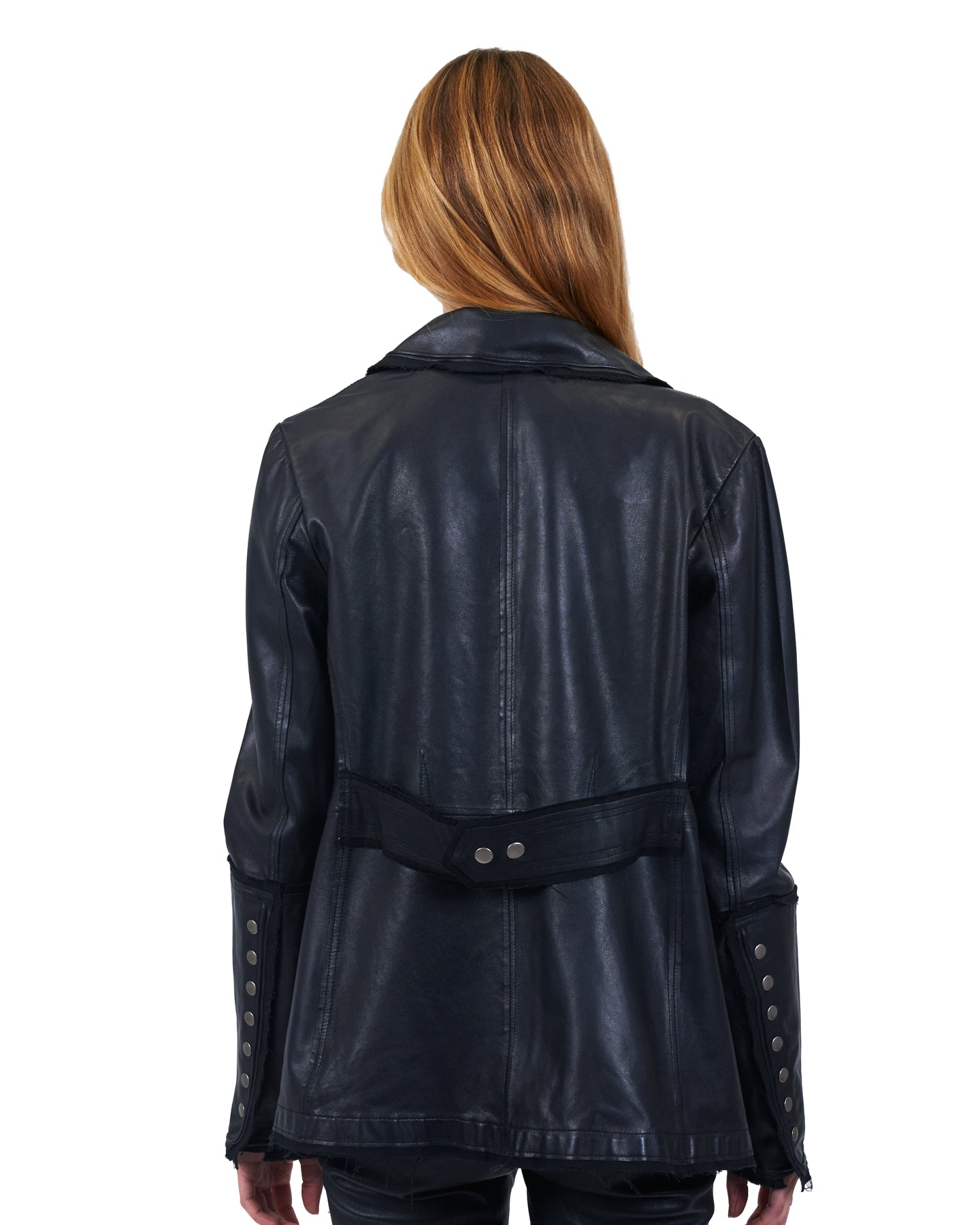 Meryl Washed Leather Jacket Black