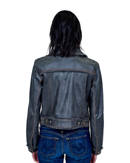 Hayden Vintage Leather Jacket Greystone