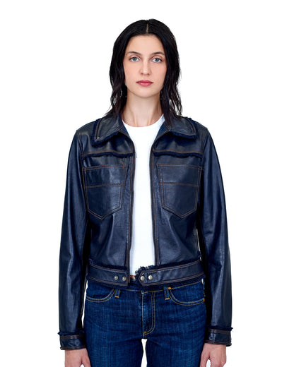 Hayden Vintage Leather Jacket Midnight