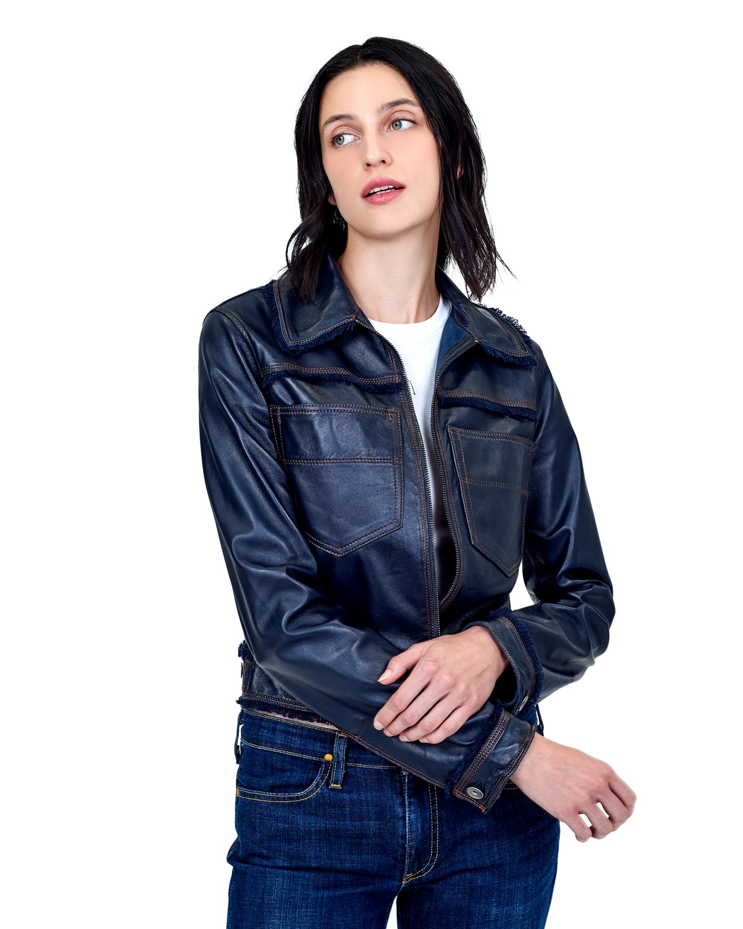 Hayden Vintage Leather Jacket Midnight