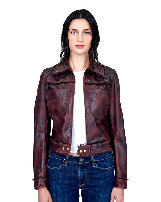 Hayden Vintage Leather Jacket Port