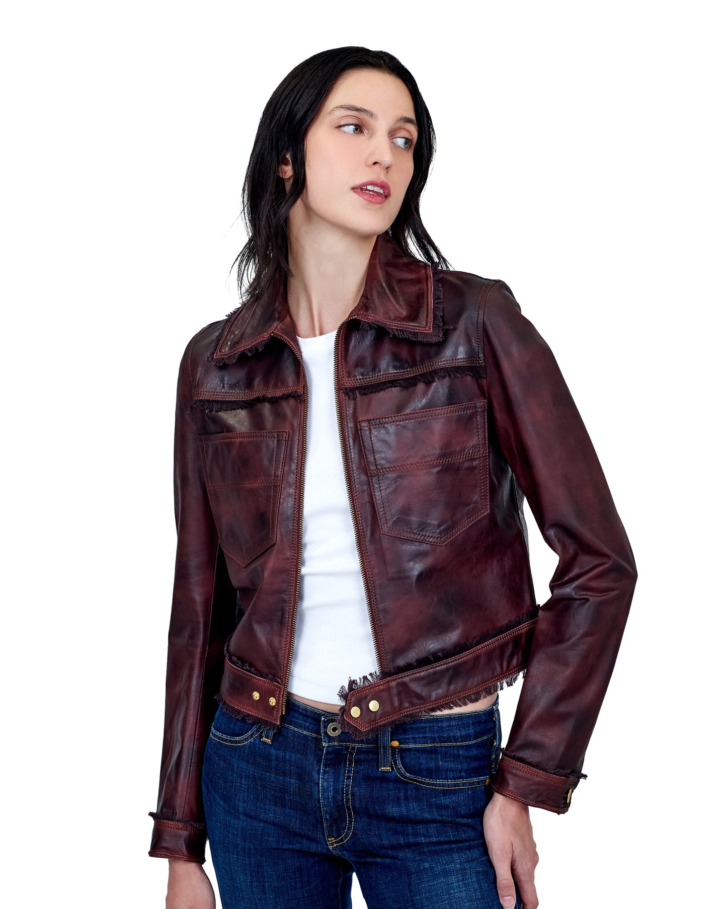 Hayden Vintage Leather Jacket Port