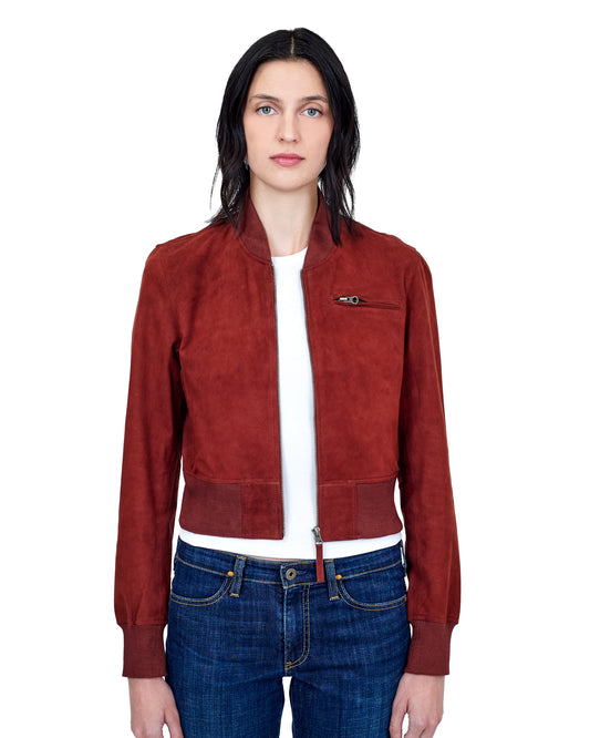 Collins Washed Suede Jacket Port