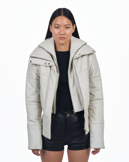 Giacca Lusso Puffer Jacket Off White