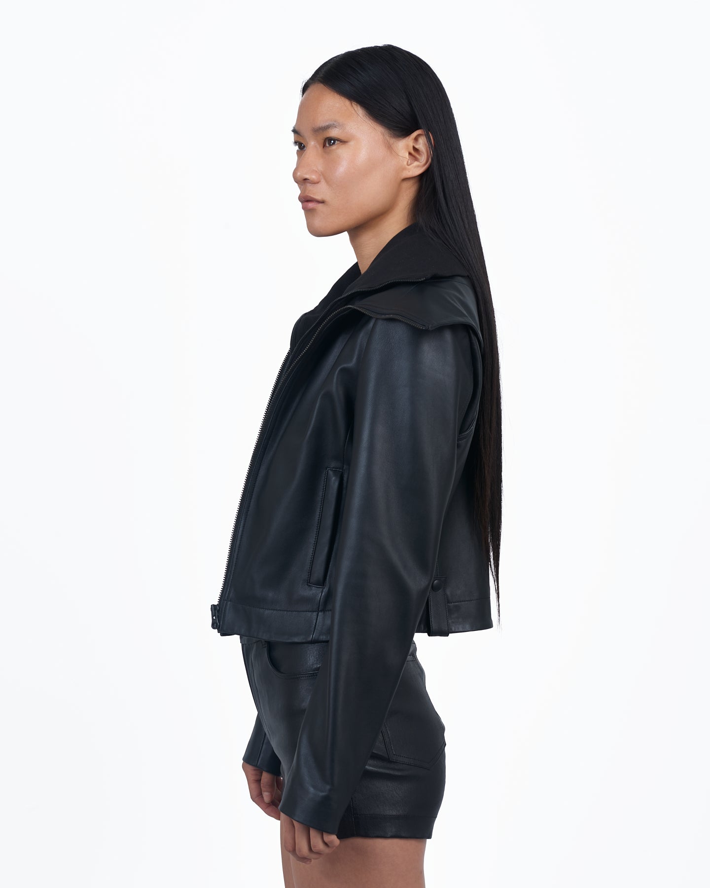 Giacca faux leather outlet jacket