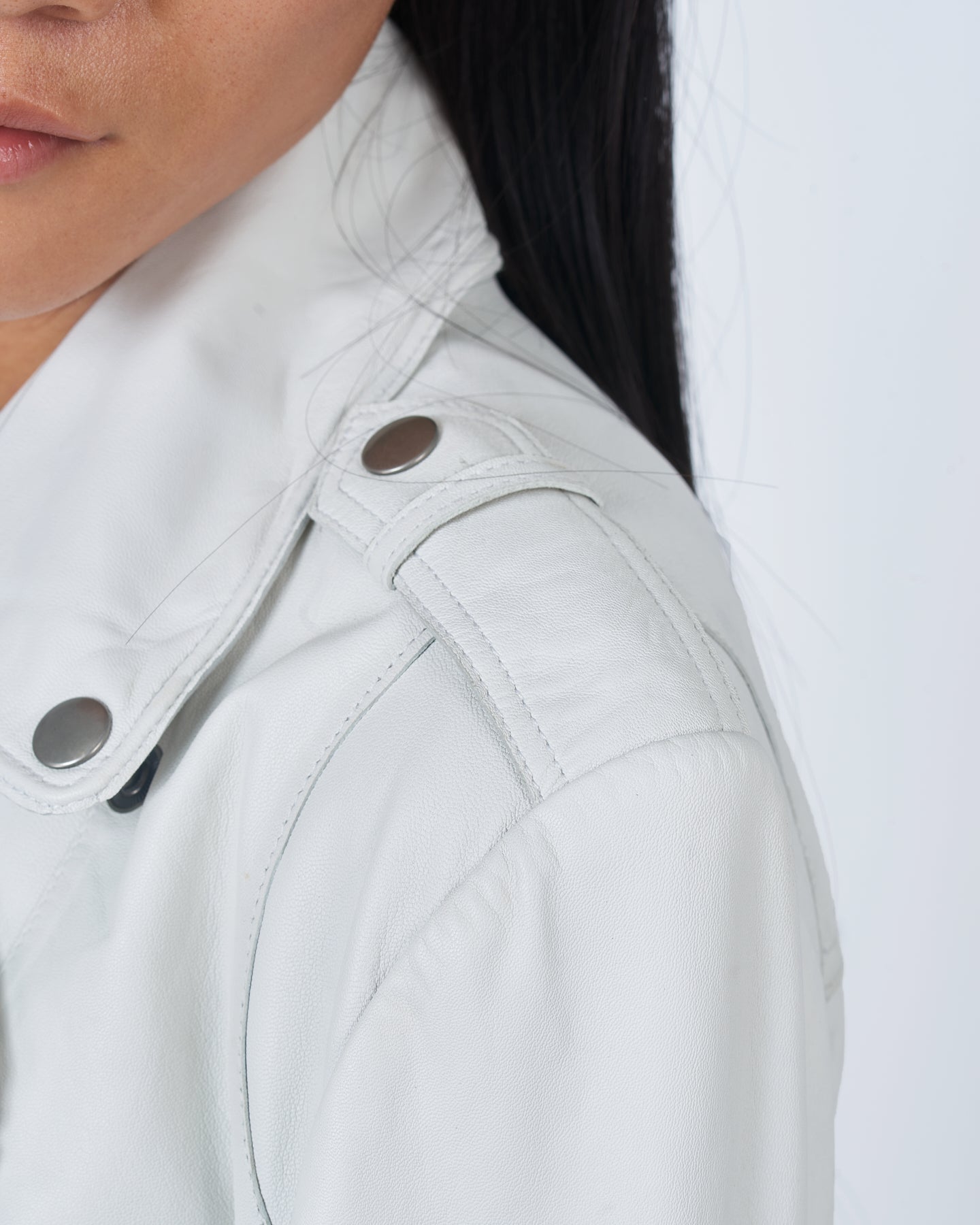 Jakett Josey Vintage Leather jakett White Jacket –