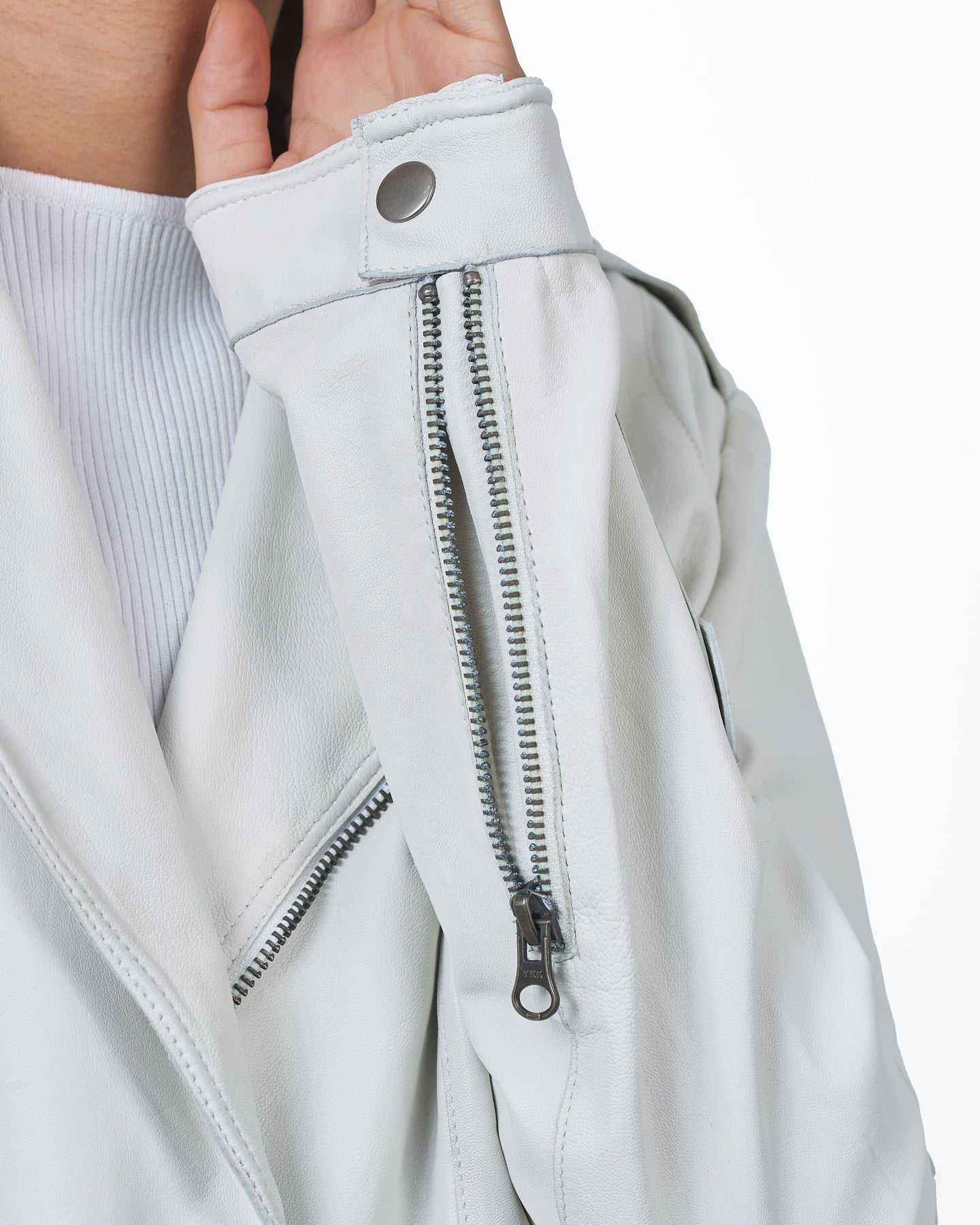 Jakett Josey Vintage Leather Jacket – White jakett