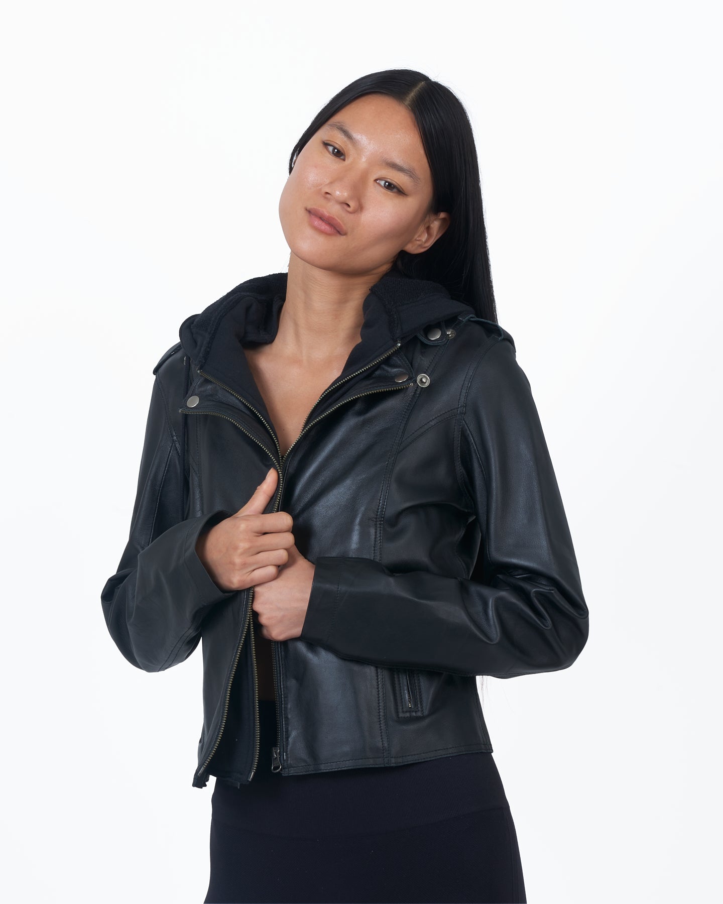 Jakett - Women's Meryl Utility Leather Jacket Black / Xs